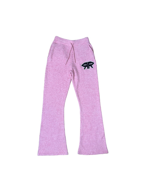 LIGHT PINK MOHAIR FLARES