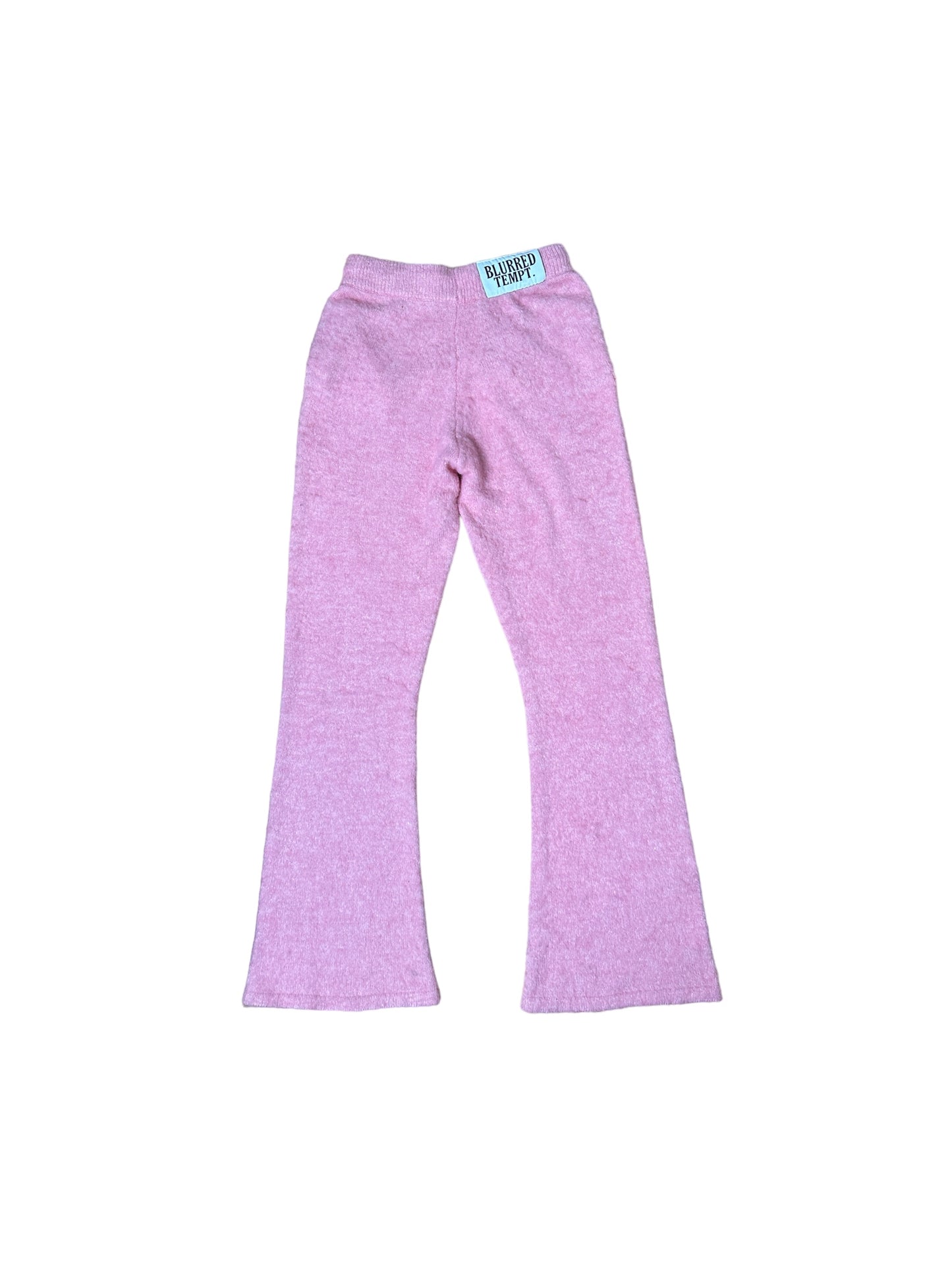 LIGHT PINK MOHAIR FLARES