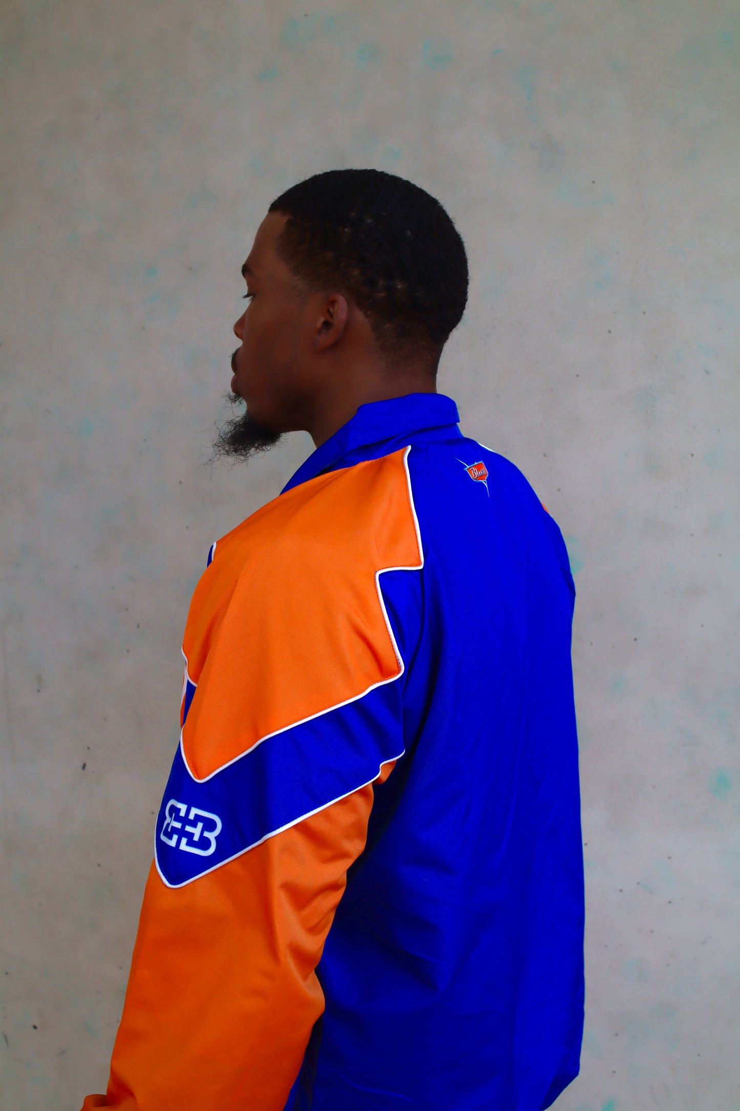 ORANGE/ BLUE WINDBREAKER JACKET