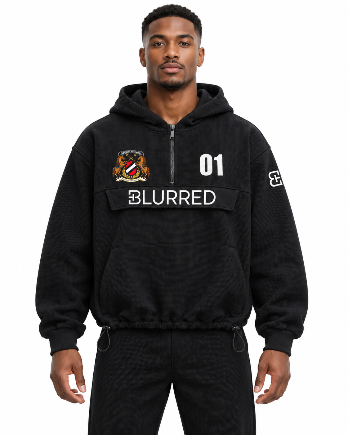 DERBY WAFFLE KNIT HOODIE