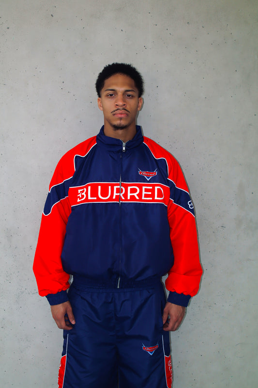 NAVY BLUE/ RED WINDBREAKER JACKET