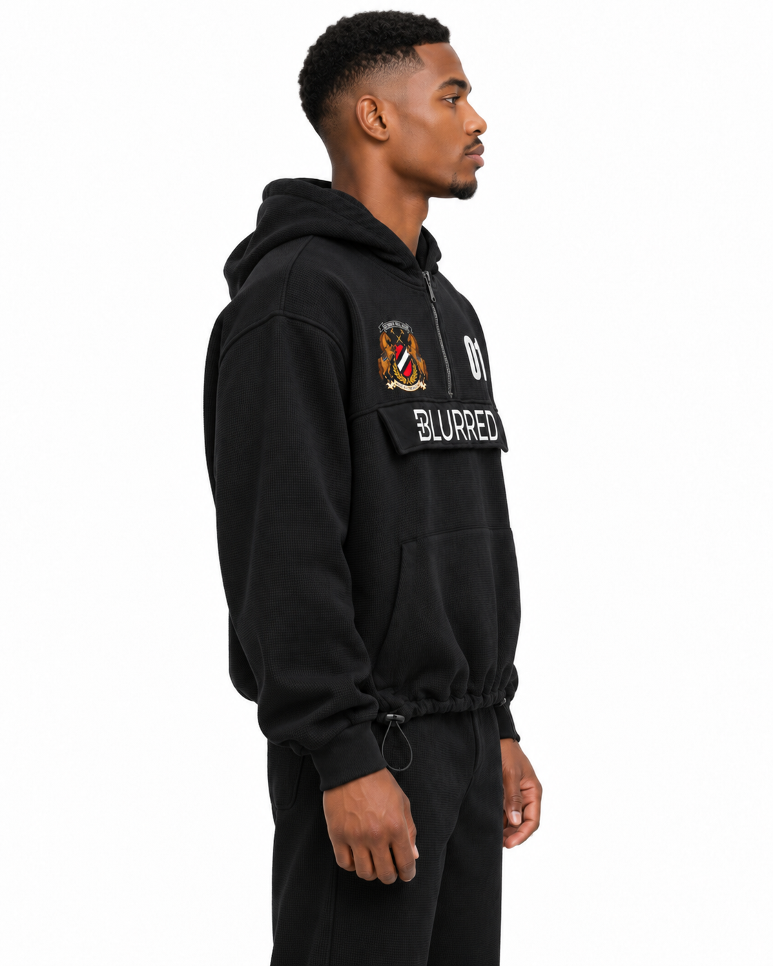 DERBY WAFFLE KNIT HOODIE