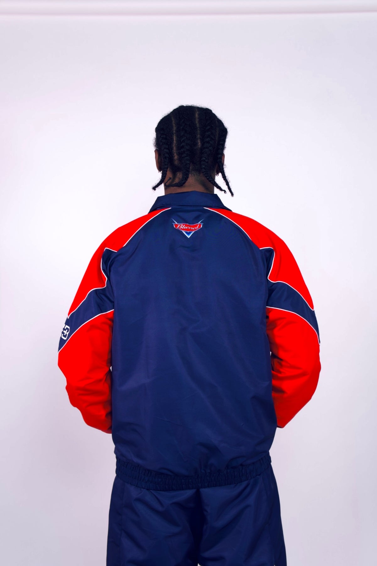 NAVY BLUE/ RED WINDBREAKER JACKET