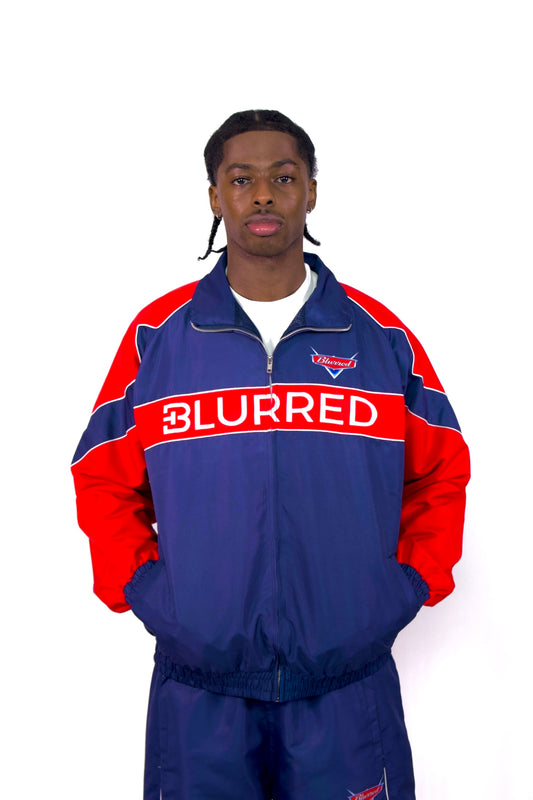 NAVY BLUE/ RED WINDBREAKER JACKET