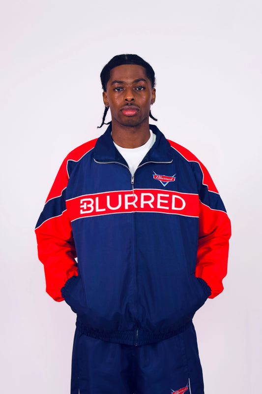 NAVY BLUE/ RED WINDBREAKER JACKET