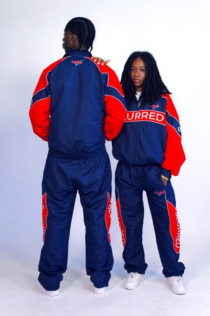 NAVY BLUE/ RED WINDBREAKER JACKET