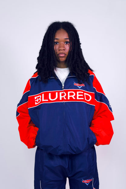 NAVY BLUE/ RED WINDBREAKER JACKET