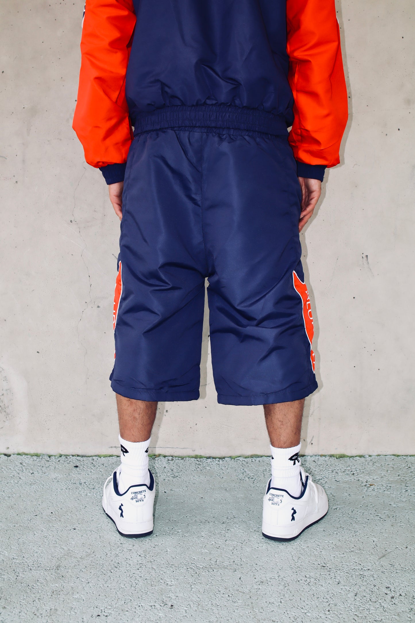 NAVY BLUE/ RED WINBREAKER SHORTS