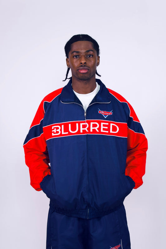 NAVY BLUE/ RED WINDBREAKER JACKET