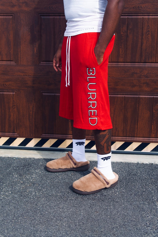 RED 3/4 THERMAL SHORTS