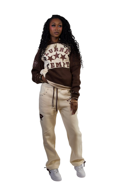 BROWN AND CREAM CHROMESTAR SET