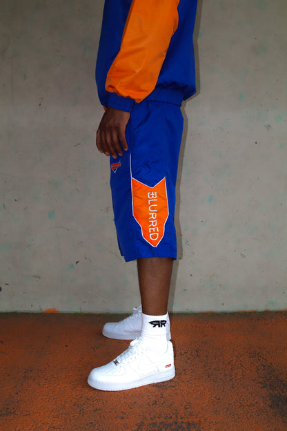 ORANGE/ BLUE WINDBREAKER SHORTS