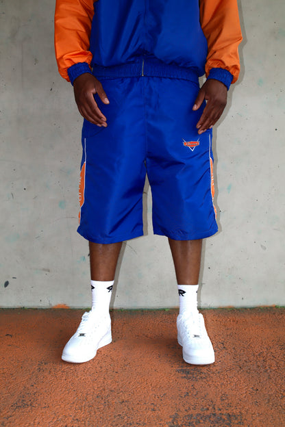 ORANGE/ BLUE WINDBREAKER SHORTS