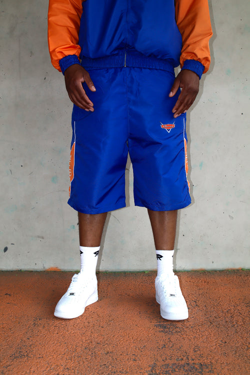ORANGE/ BLUE WINDBREAKER SHORTS