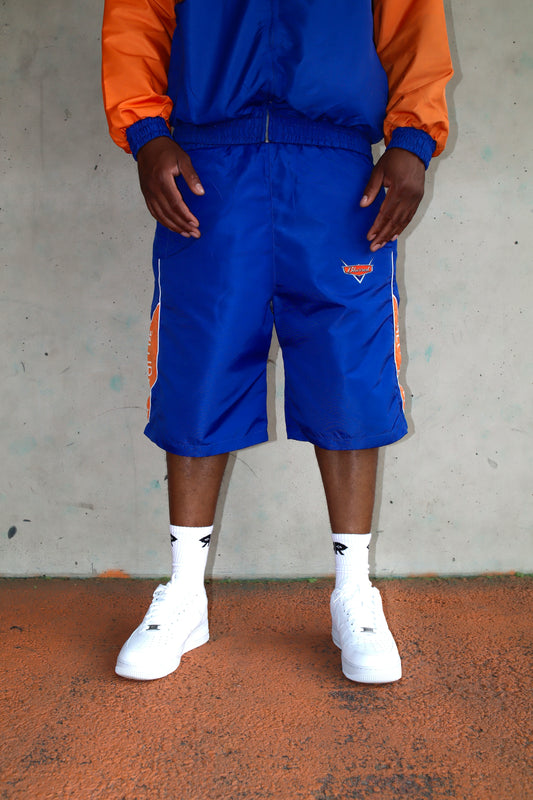ORANGE/ BLUE WINDBREAKER SHORTS