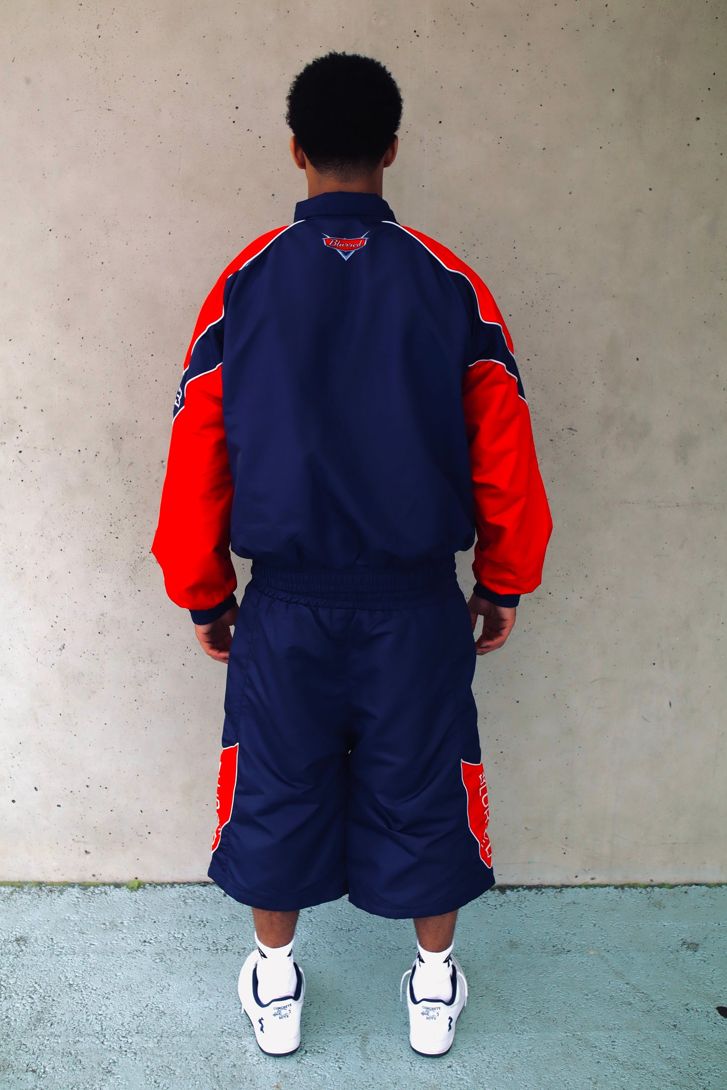 NAVY BLUE/ RED WINDBREAKER JACKET