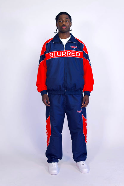 NAVY BLUE/ RED WINDBREAKER JACKET