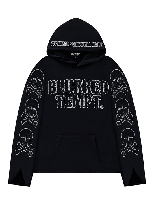 BLACK "BONESTONE" PULLOVER