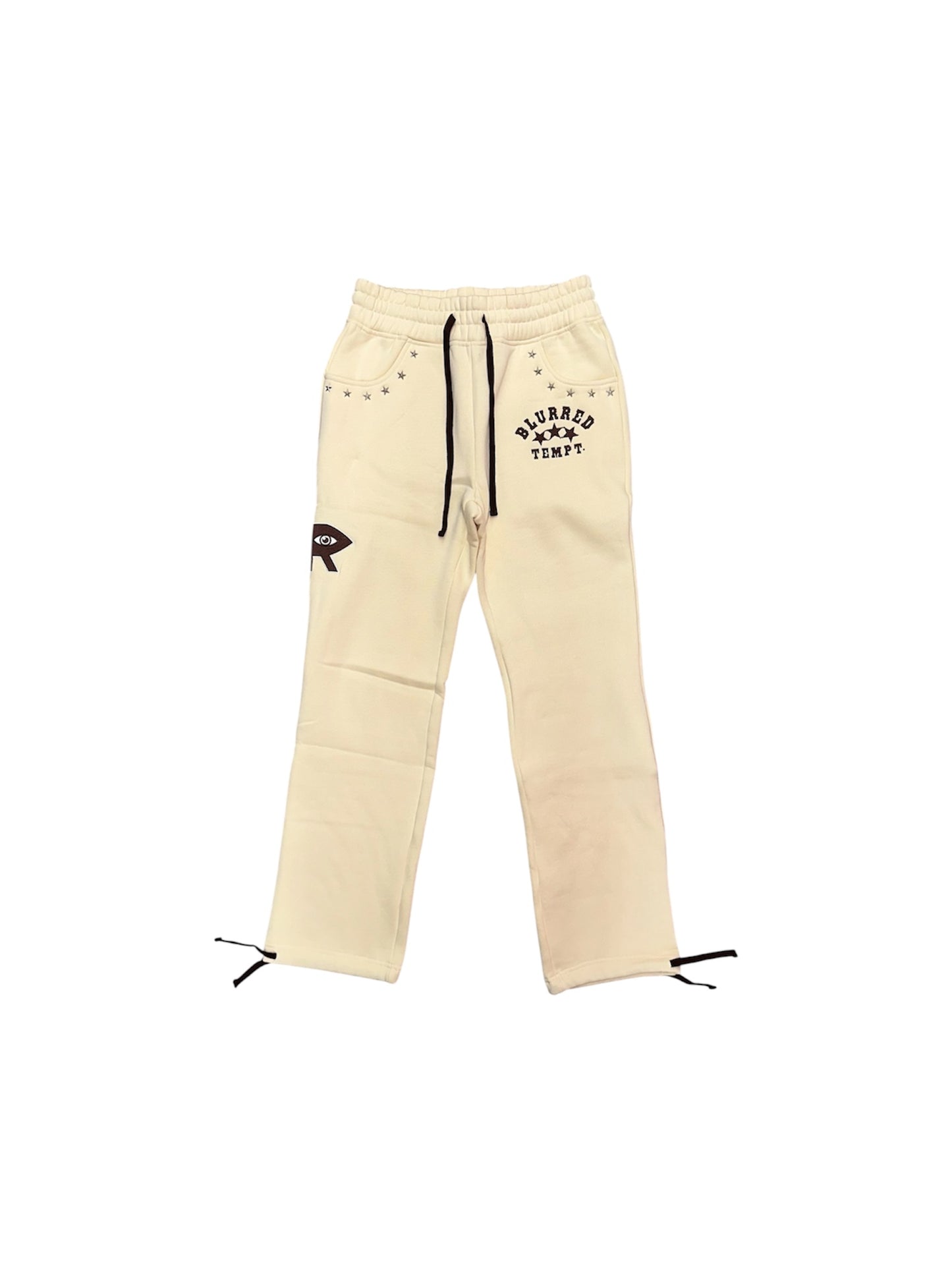 BROWN AND CREAM CHROMESTAR SWEATPANTS