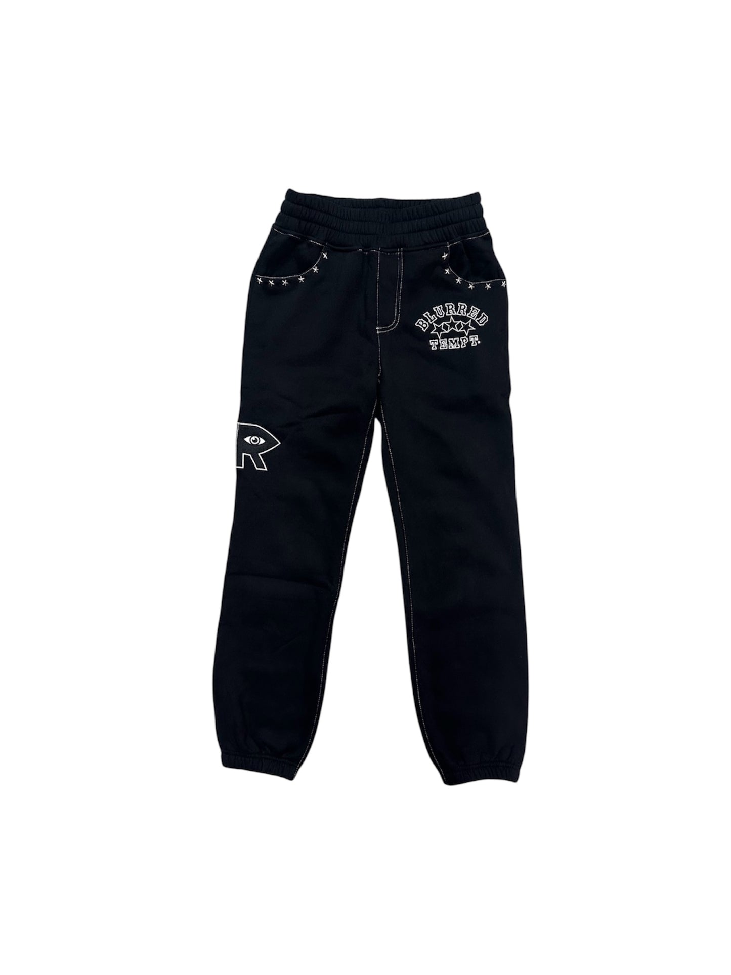 BLACK CHROMESTAR SWEAT PANTS